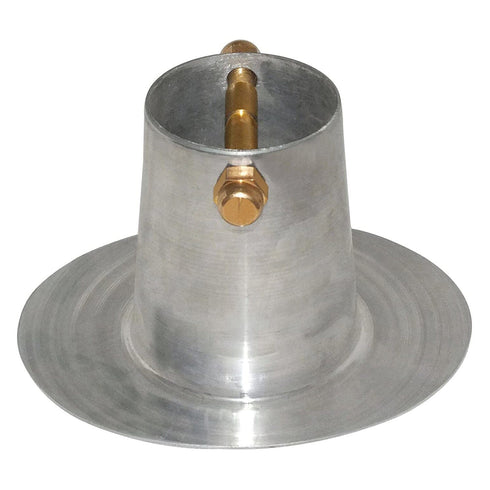 Aluminum Gutter Adapter with Brass Bolt for Rain Chain Installation, Large, Mill Finish